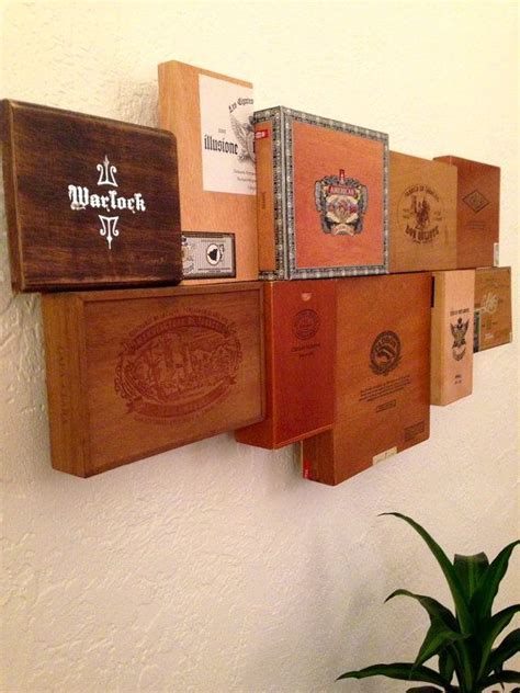 cigar-box-wall-art... I would make one in the middle into a clock | Cigar box art, Cigar box ...