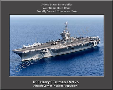 USS Harry S Truman CVN75 : Ship Photo 3 ⋆ Personalized US Navy Ship ...