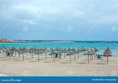 Can Pastilla beach stock photo. Image of pastilla, parasols - 54562508