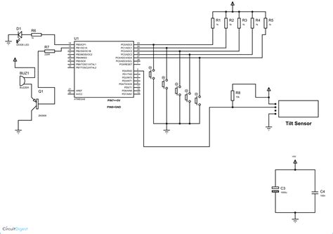 Anti Theft Alert System using ATmega8 Microcontroller and Tilt Sensor