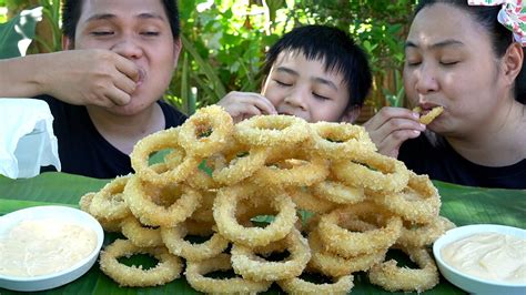 OUTDOOR COOKING | CRISPY CALAMARES (CALAMARI) / DEEP FRIED SQUID RINGS | EARLY CHRISTMAS GIVE ...