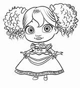 Cómo colorear El dibujo De La Muñeca Poppy Playtime sketch template