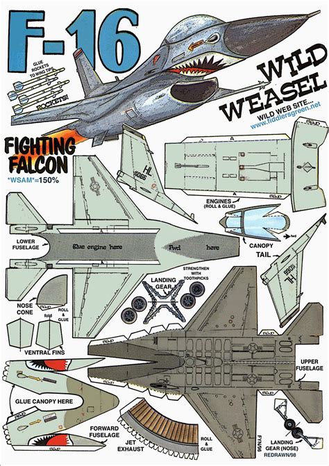 F-16 Fighting Falcon : Instruction http://www.fiddlersgreen.net/models ...