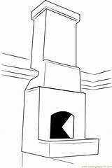 Stone Fireplace Chimney Coloring Page For Kids  Free Printable sketch template