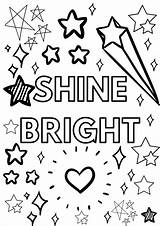 Shine Bright Coloring Pages Coloring sketch template
