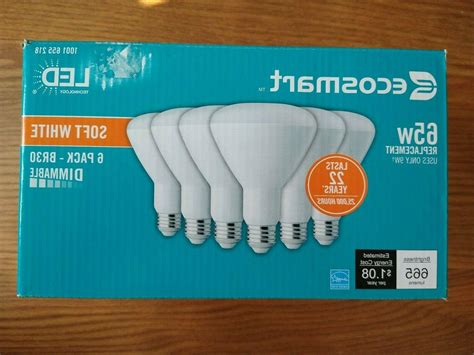 Ecosmart 6-Pack LED BR30 Flood Light Bulbs 65W