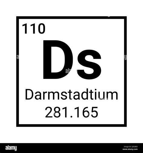 Darmstadtium chemical element symbol atom vector icon Stock Vector Image & Art - Alamy