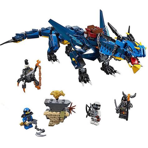 567PCS Lego Ninjago Blue Dragon Thunder Jet Building Blocks Thunder Jet ...