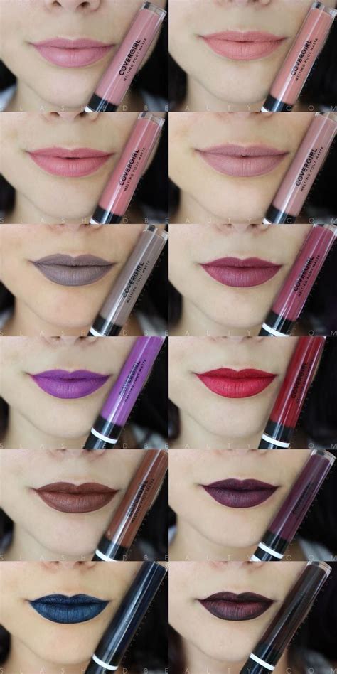 See swatches of all the new Covergirl Melting Pout Matte Liquid ...