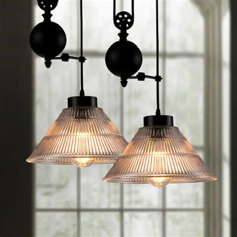 New Nordic Loft Style Vintage Pulley Pendant Light Industrial Lighting ...