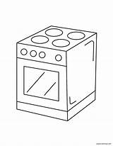 Stove Coloring Para Stoves Drawing Kids Printable Colorir Color Pages  sketch template