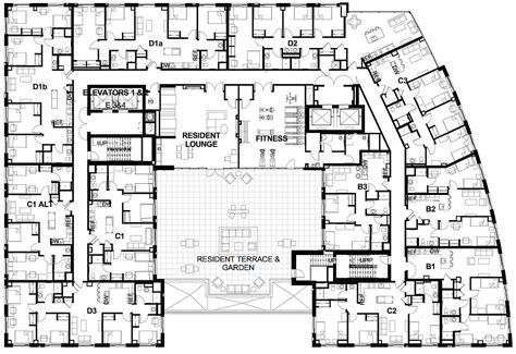 Mixed Use Building Layout Plan