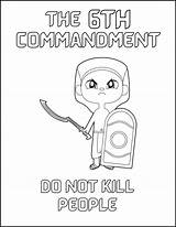 Commandments Coloring Printable Kids Bible Ten Pages Catholic Crafts  sketch template