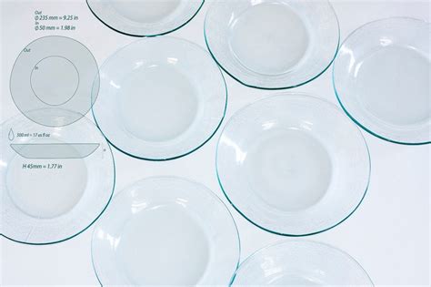 Dinnerware Set of 4, Clear Glass Dinner Plates, Handmade Gift for Zero Waste Lovers - Etsy