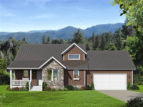 Backwoods 3 Bed House Plan with Attached Garage - 68430VR ...