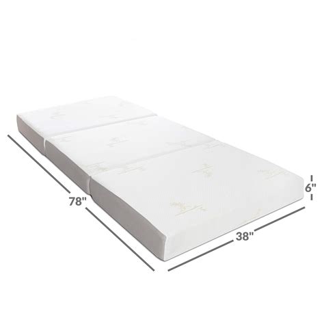 Milliard Tri Folding Memory Foam Mattress with Washable Cover Twin XL (78 inches x 38 inches x 6 ...