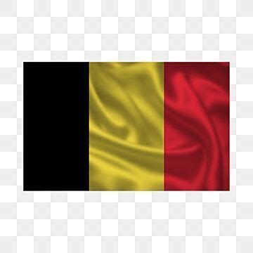 the flag of belgium waving in the wind, transparent background png and psd