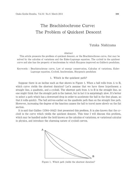 Brachistochrone Curve | Download Free PDF | Calculus Of Variations | Euler–Lagrange Equation