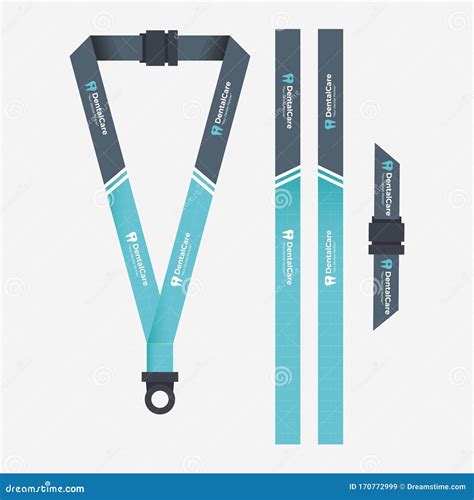 Blue Lanyard Vector Illustration | CartoonDealer.com #77005426