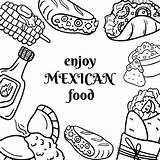 Hand Drawn Mexican Cuisine Dishes Food coloring Book 15565051 Vector  sketch template