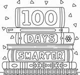 100 Day Coloring Page Printable sketch template