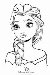 Elsa Coloring Pages 2023  And Learn sketch template