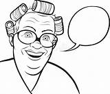 Old Woman Curlers Stock Illustrations – 20  sketch template
