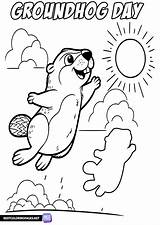 Coloring Page groundhog day  Free Printable coloring Pages sketch template