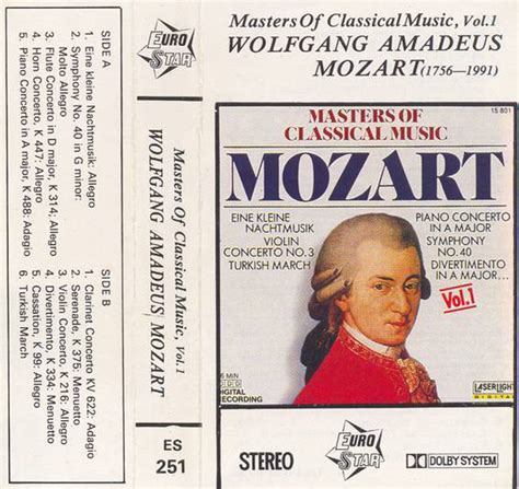 Mozart – Masters Of Classical Music, Vol.1: Wolfgang Amadeus Mozart (Cassette) - Discogs