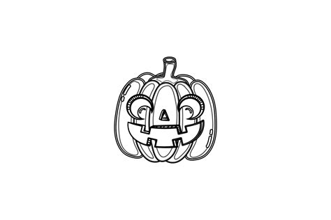 Halloween Pumpkin Isolated Outline Graphic by fadhiesstudio · Creative ...