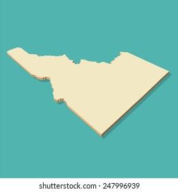 Idaho Usa Map Three Dimensional Vector Stock Vector (Royalty Free) 247996939