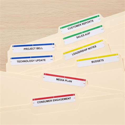 Avery File Folder Labels, 2/3" x 3-7/16", Assorted Colors (5266 ...