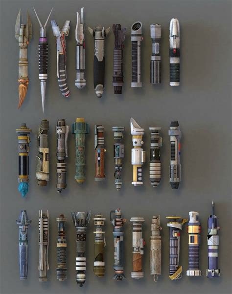 Lightsaber hilts from Star Wars: The Old Republic. I can't wait until I can finally get my Jedi ...