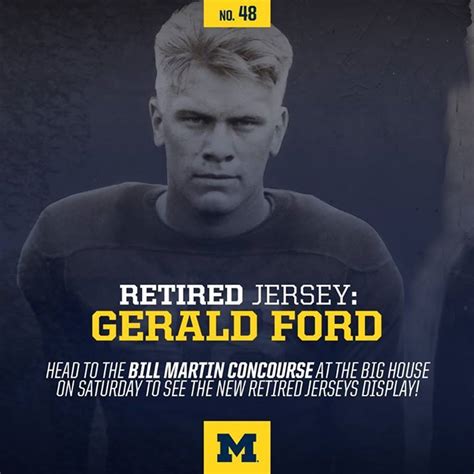 The University Of Michigan Will Officially Retire President Gerald Ford's No. 48 This Saturday ...