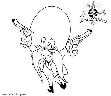 Yosemite Sam from Looney Tunes Coloring Pages - Free Printable Coloring ...