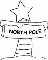 North Pole Sign Coloring Page sketch template