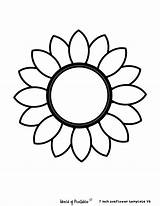 Simple Sunflower Coloring Page sketch template