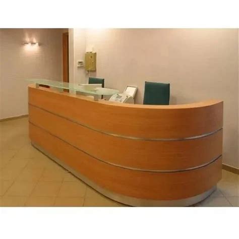 Rectangular Wooden Reception Table, For Office, With Storage at Rs ...