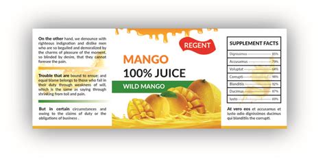 Label Design for Mango Juice