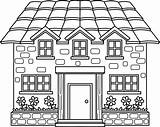 House Building Isolated Coloring Page For Kids 21964662 Vector Art At  sketch template