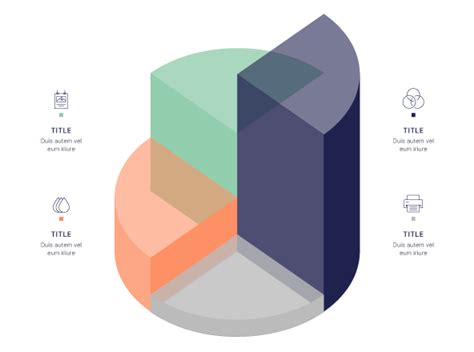 3D Transparent Pie Chart Infographic