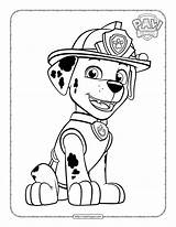 Paw Patrol Marshall Coloring Sheet sketch template