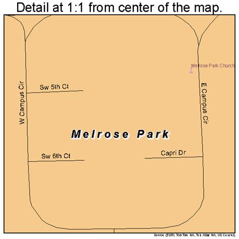 Melrose Park Florida Street Map 1244125