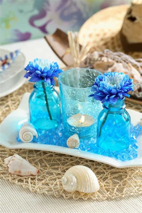 Beach Theme Wedding Centerpieces - Destination Wedding Details