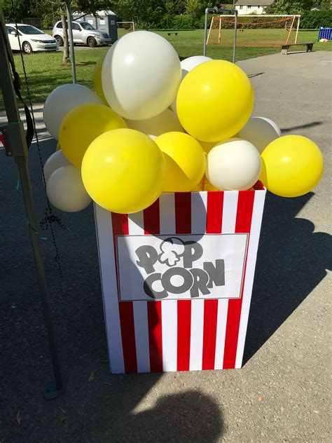 Carnival balloon popcorn DIY Circus Birthday Party Theme, Movie Night Birthday Party, Movie ...