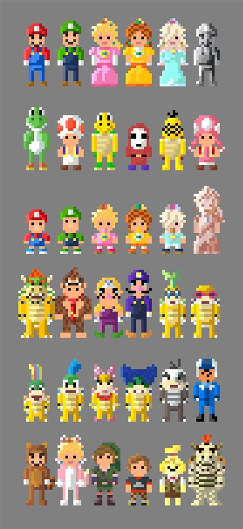 Mario Kart 8 Characters 8 bit by LustriousCharming on DeviantArt