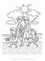 Vacation Theme Coloring Pages sketch template