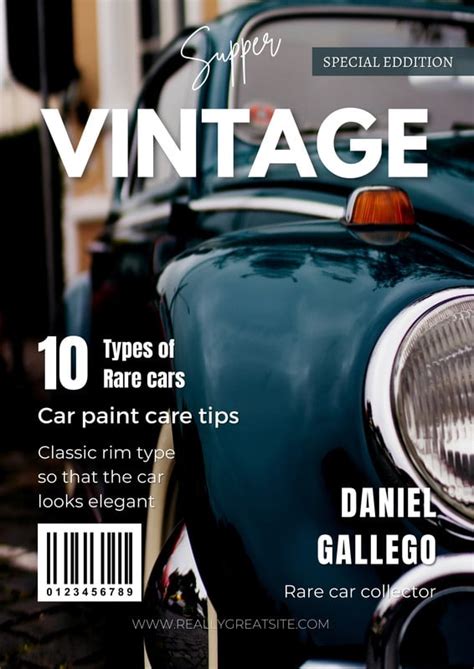 Free, printable, customizable car magazine cover templates | Canva