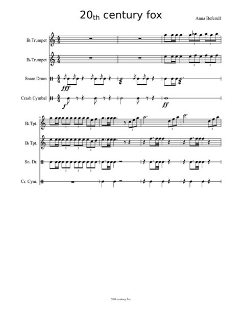 20th Century Fox Sheet music for Trumpet (Brass Duet) | Musescore.com