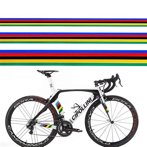 1Pc Bicycle Sticker Reflective Rainbow Decoration Sticker DIY MTB Bike ...